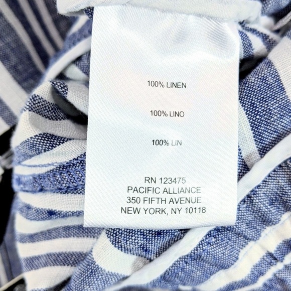 Jones New York Striped 100% Linen Pants - Picture 6 of 8
